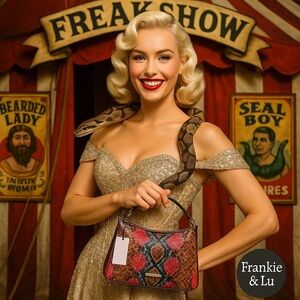 Brahmin Esme Shoulder Bag Caladesi Multi Python Leather NWT